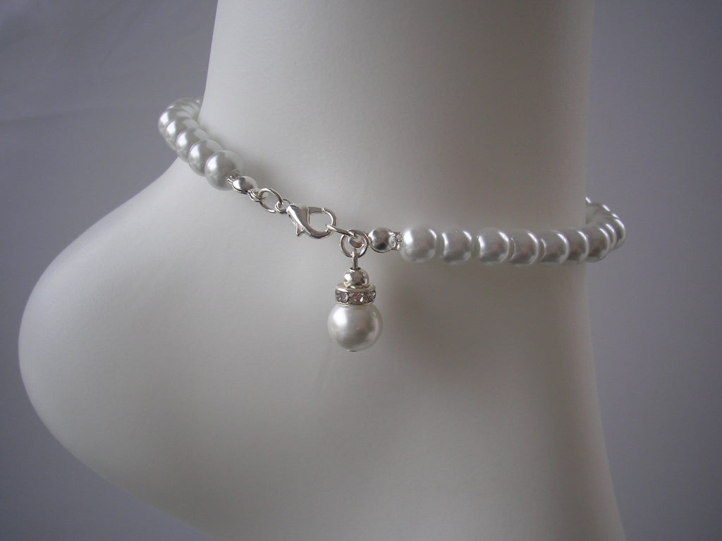 pearl ankle bracelet elegant