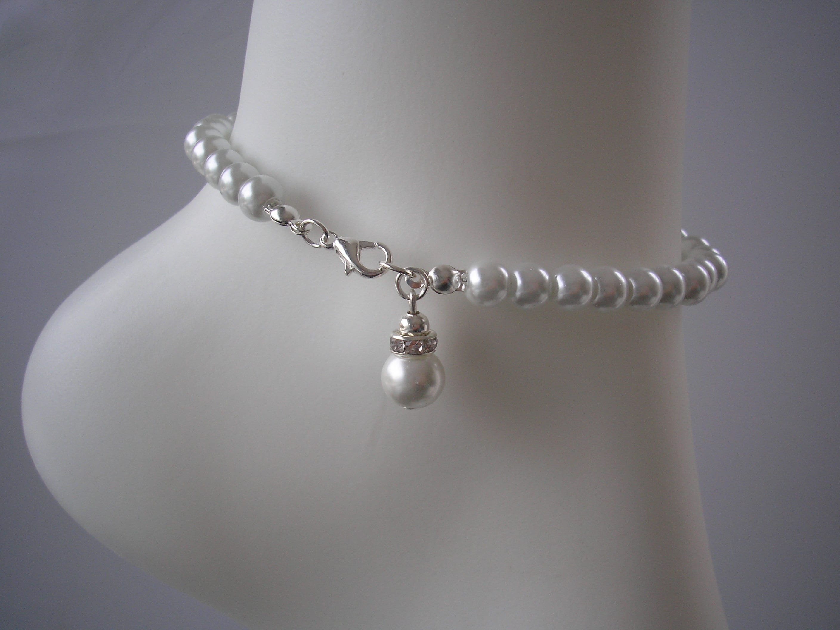 pearl ankle bracelet elegant
