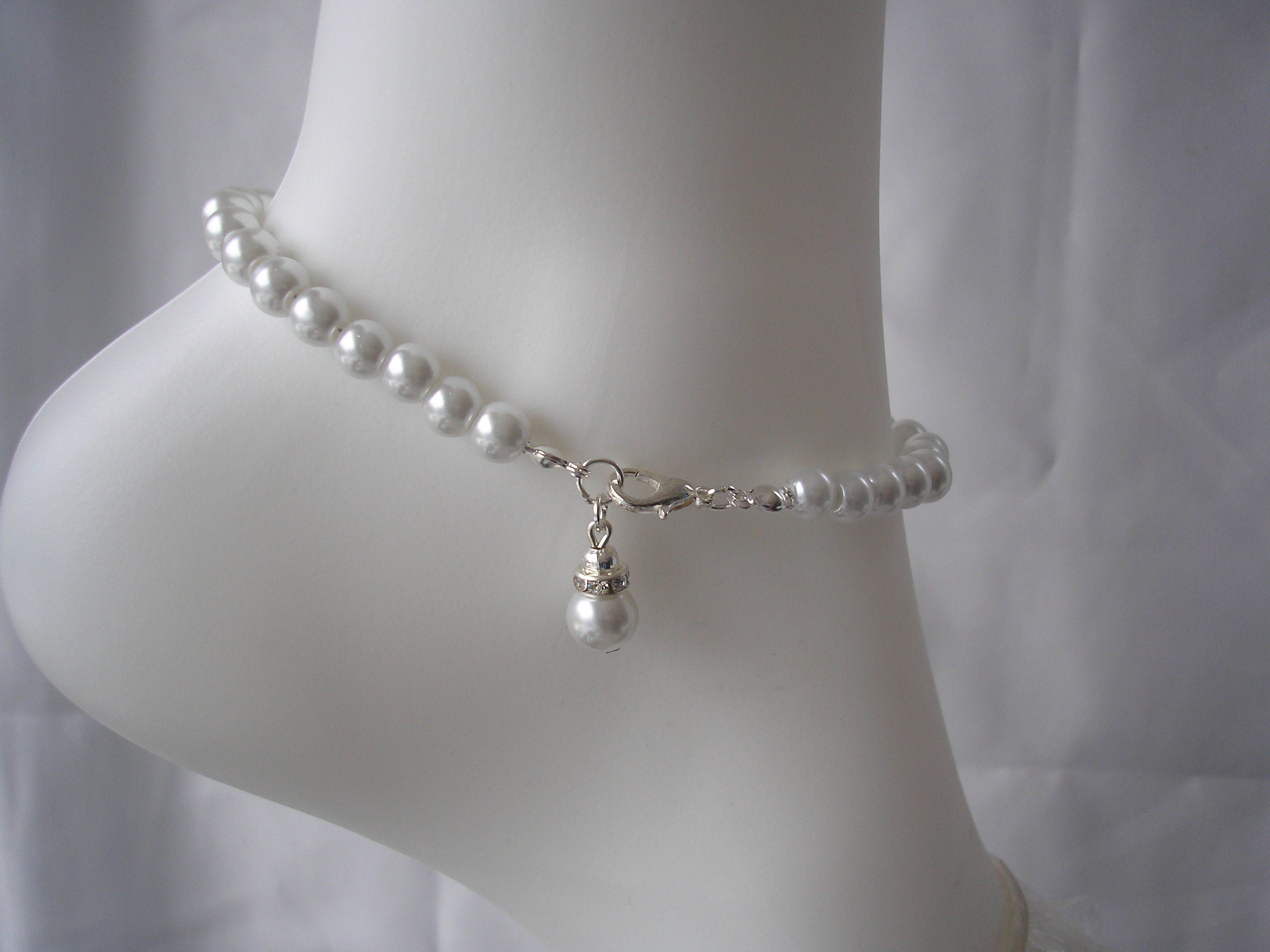 pearl ankle bracelet elegant