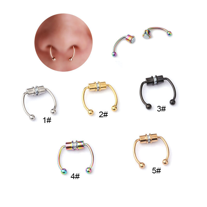 Magnetic Nose Ring close-up detail