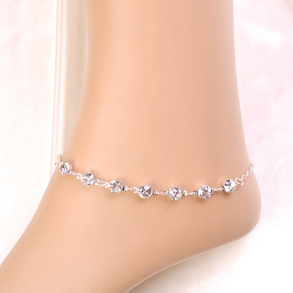 Bohemian Crystal Anklet from different angle