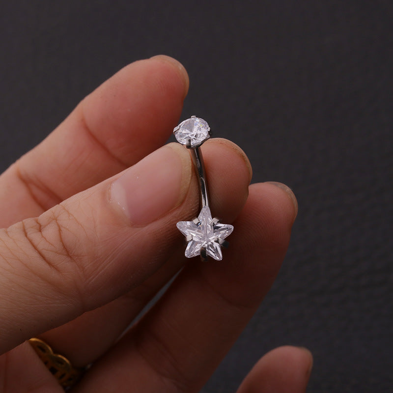Crystal Zircon Belly Button Ring lifestyle shot