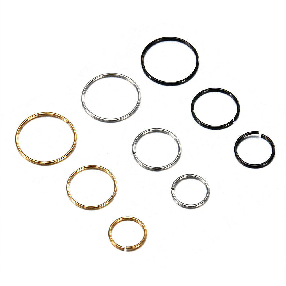 Stainless Steel Nose Ring Hoop Set lifestyle shot