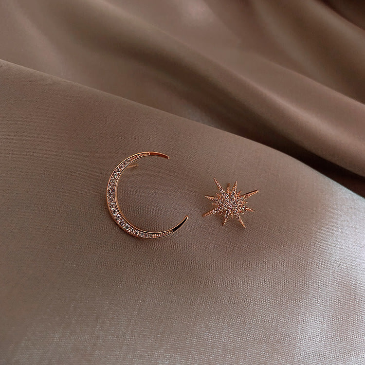 Star & Moon Crystal Studs lifestyle shot