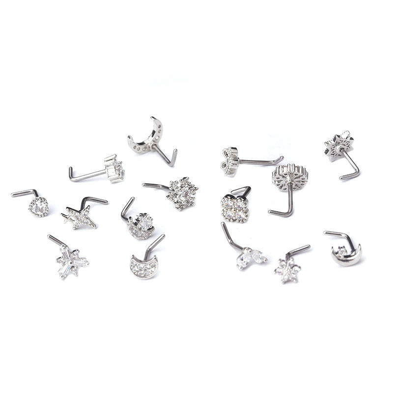 Zircon Crystal Nose Stud lifestyle shot