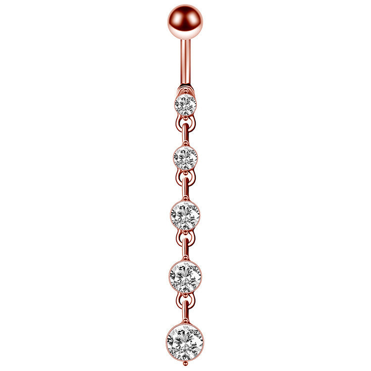 Crystal Heart Belly Button Ring lifestyle shot