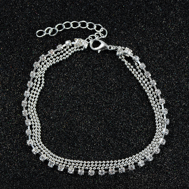 Crystal Multilayer Chain Anklet product image 5