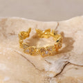 butterfly crystal ring