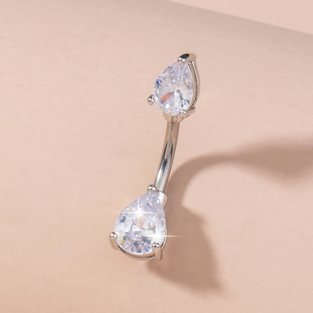 Vine Crystal Climbing Belly Ring — Exquisite Navel Piercing