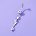 Premium Butterfly Crystal Belly Ring — Luxe Navel Piercing