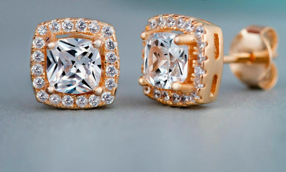 Dainty Crystal Zircon Studs lifestyle shot