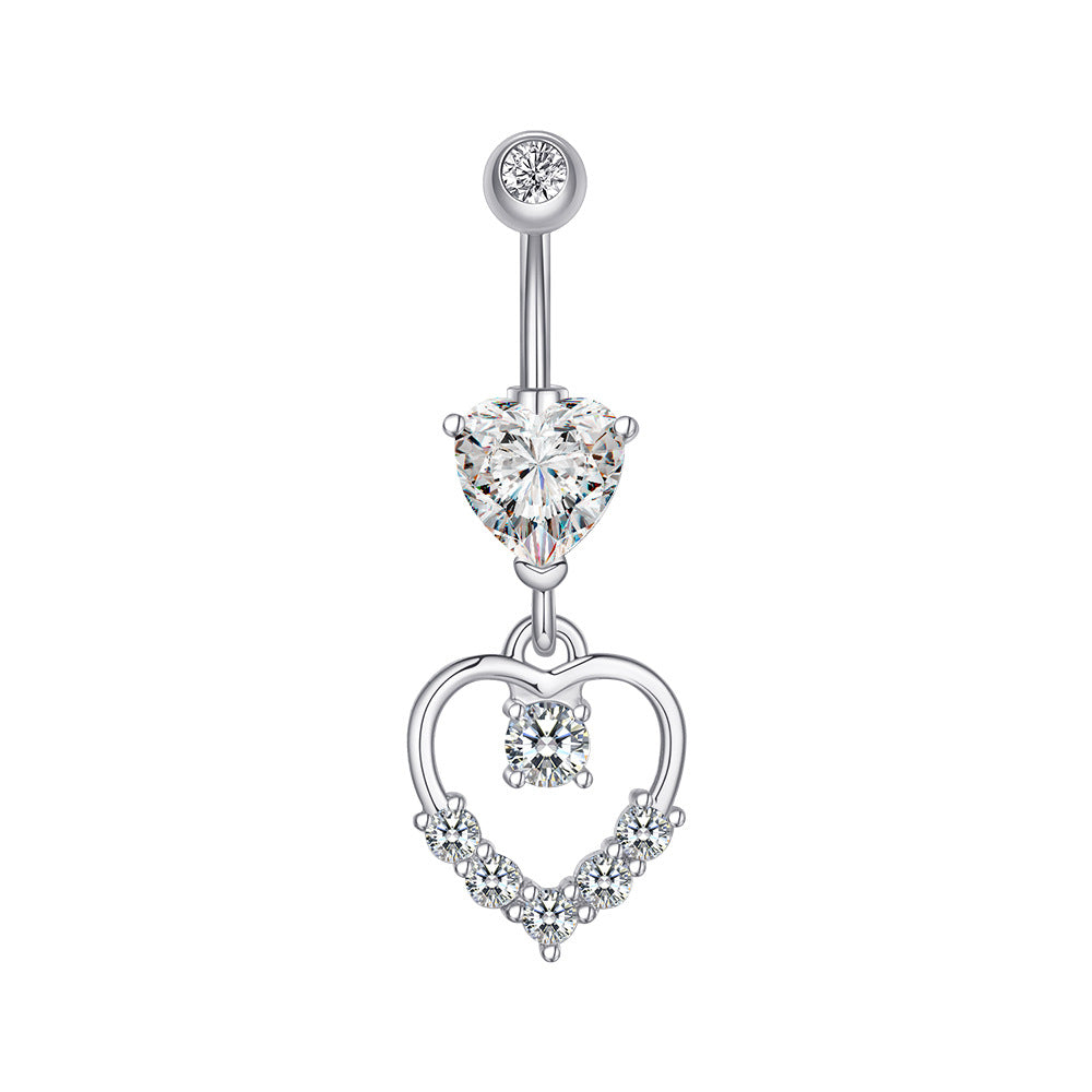 Teardrop Crystal Belly Button Ring lifestyle shot
