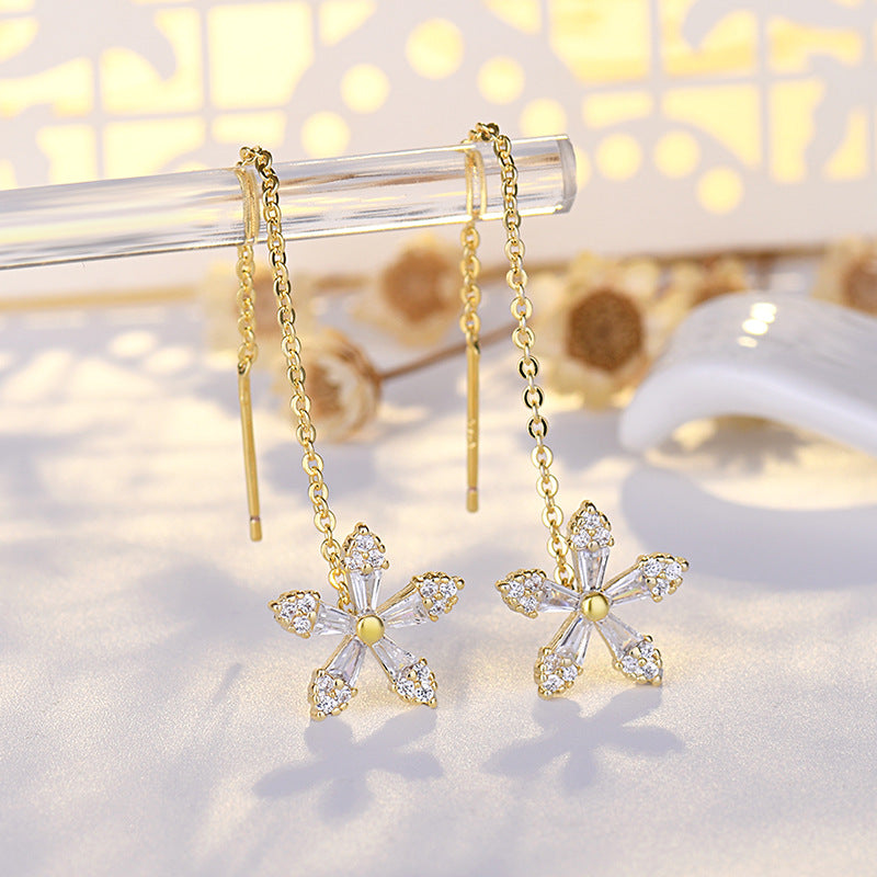 Crystal Flower Long Earrings product image 5