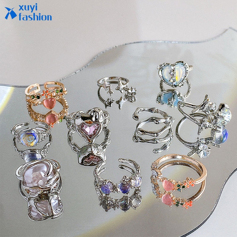 butterfly crystal ring adjustable