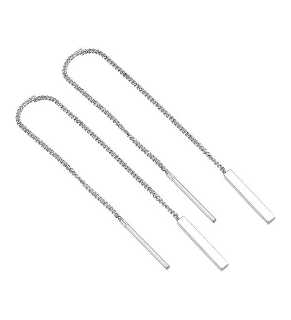 chain thread earrings