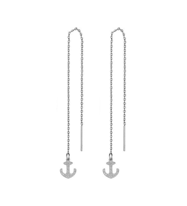 chain thread earrings